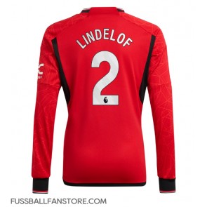 Manchester United Victor Lindelof #2 Replik Heimtrikot 2023-24 Langarm